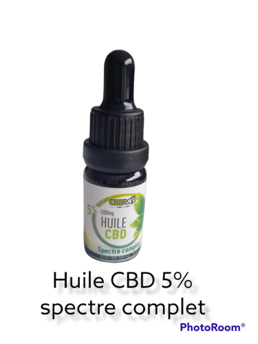 Huile de CBD 5% Spectre complet +THC