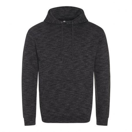 Sweat capuche Hoodie chiné, cordons plats, 280 g/m²