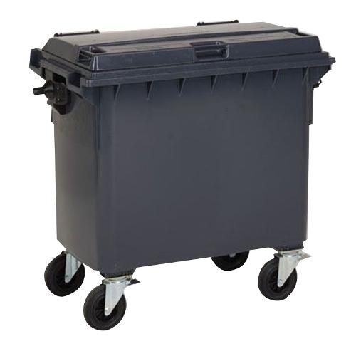 CONTENEUR PLASTIQUE 660 L - VERSION AVEC COUVERCLE