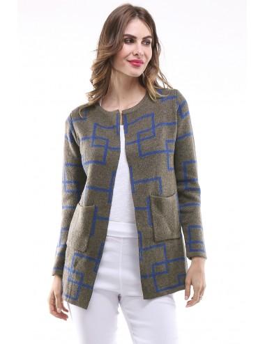 Pack 6X Gilet femme MAROLEX taupe/bleu