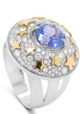 Bague Etoiles Saphir 1,96 ct / 153 bts - 1.33 ct U1602