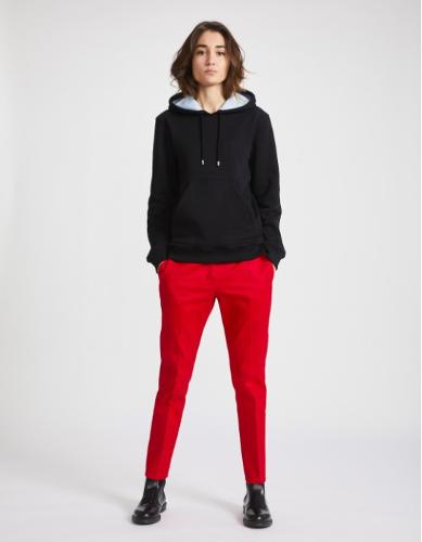 HOODY FEMME - NOIR - COTON BIO