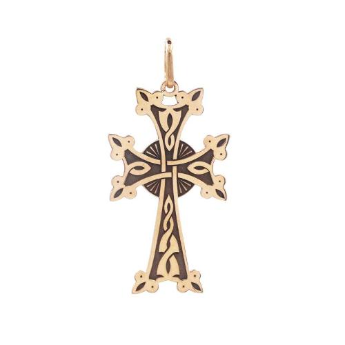 Croix Arménienne travaillée au laser en or 18 carats 1.50 gramme