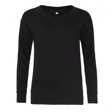 Sweat col décolleté femme, coupe féminine, 280 g/m²