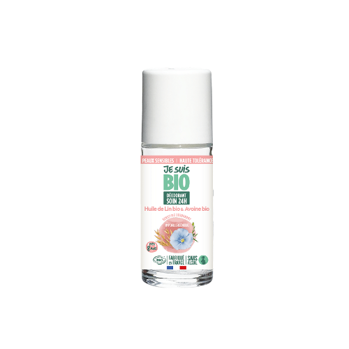 JE SUIS BIO Déodorant roll-on 24h avoine & lin Hypoallergénique