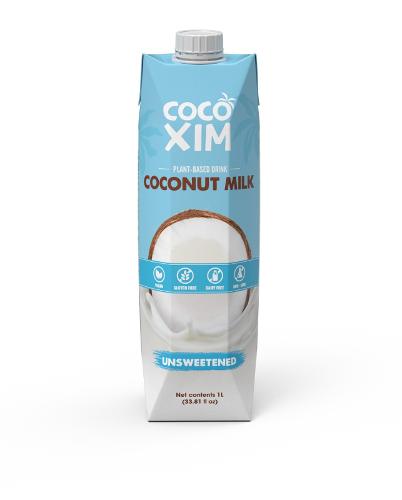 COCO XIM, LAIT DE COCO À BOIRE NON SUCRÉ 1L X 12PC