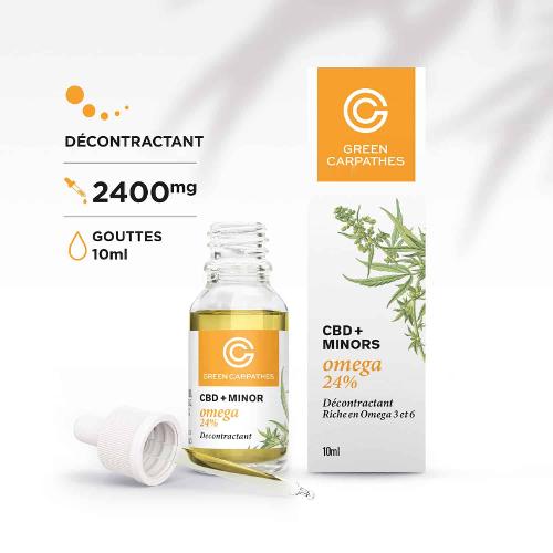 Huile CBD 24% + Omega 3 & 6 – Oméga 24 – Green Carpathes