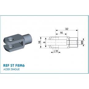 FOURCHE M6 D.8MM L=32MM