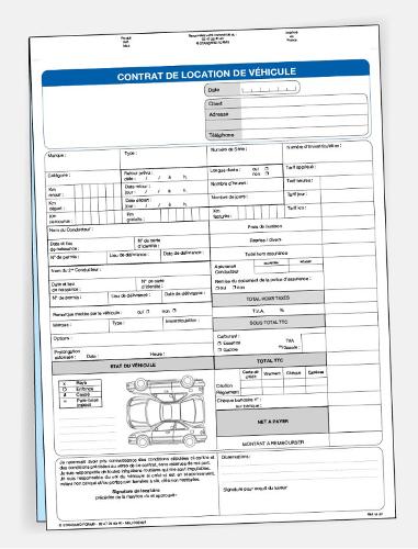 Contrat de location sans personnalisation