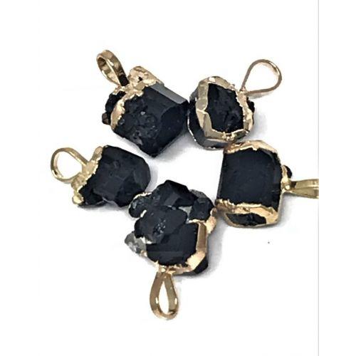 Pendentifs Tourmaline Noir brute