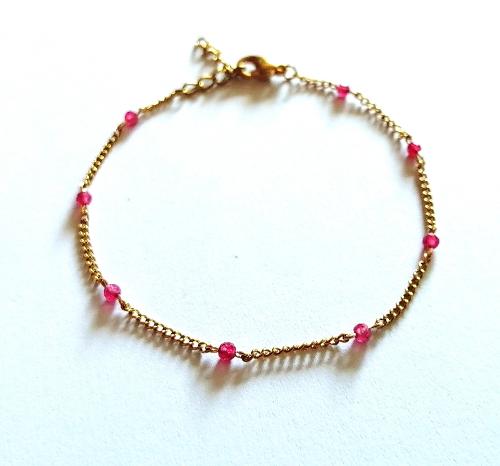 Bracelet gourmette Rubis