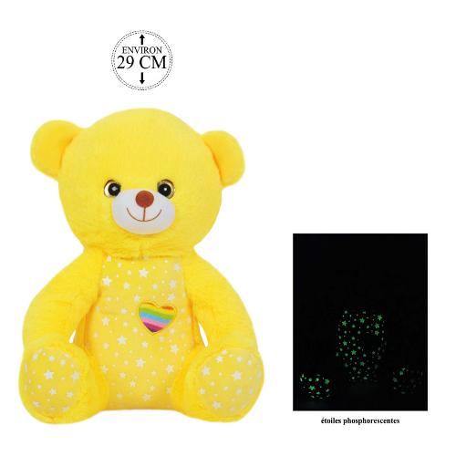 Peluche Ours Phosphorescent 29cm