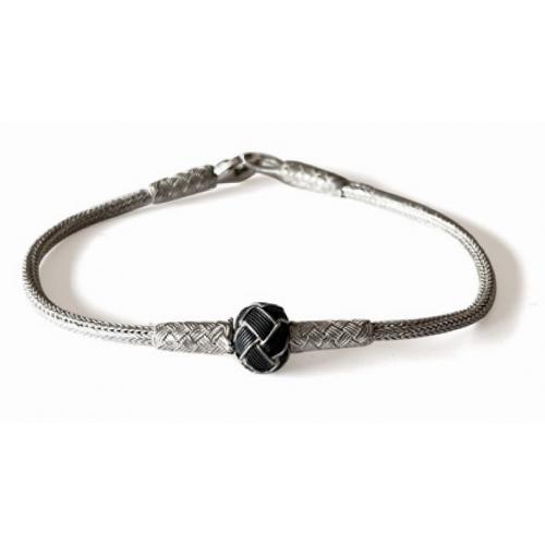 BRACELET HOMME ET FEMME EN ARGENT 925, FAIT MAIN - 20CM