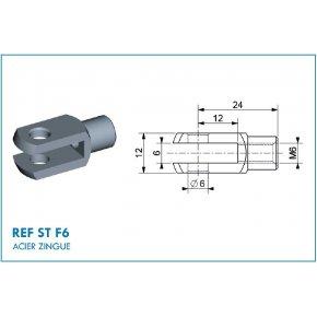 FOURCHE M6 DIAM.6MM L=24MM