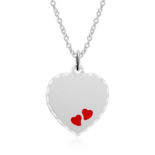 Pendentif coeur argent personnalisé - 2268