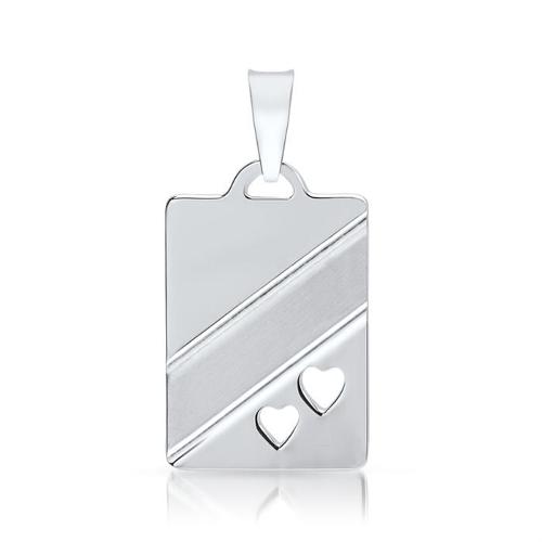 Pendentif coeur argent personnalisé - 0273