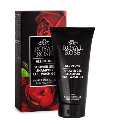 3en1 ,150 Ml,royal Roses Gel Douche,shampoing Et Gel Pour Visage, Homme