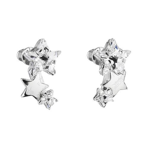 Boucles swarovski Cristal et toiles scintillantes