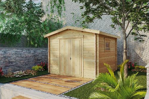 ABRI DE JARDIN BOIS NORA F 9M² 44MM