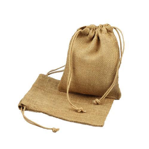 Sac à cordon en jute