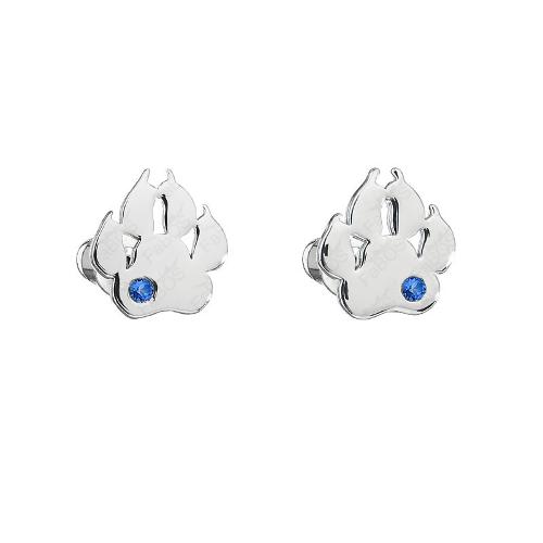 Boucles Bleu en forme de pattes de chien - Cristaux SWAROVSKI