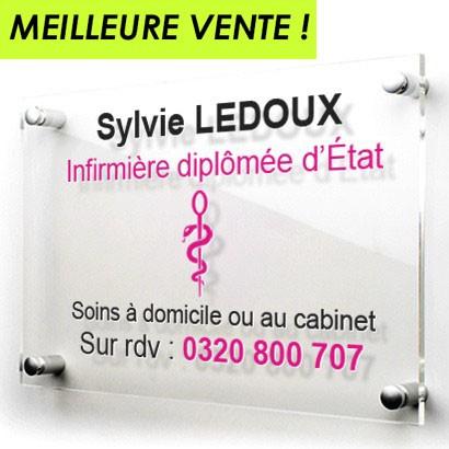 Plaque professionnelle en plexi transparent | Créativ'Sign