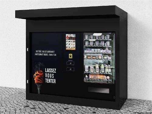 Kiosque blindé pour 1 distributeur FOOD24 (exemple) - Europages