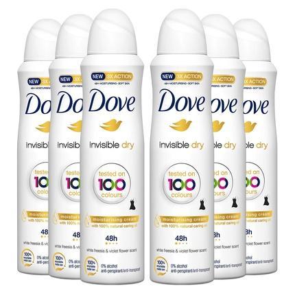 Déodorant anti-transpirant sec invisible dove 150 ml