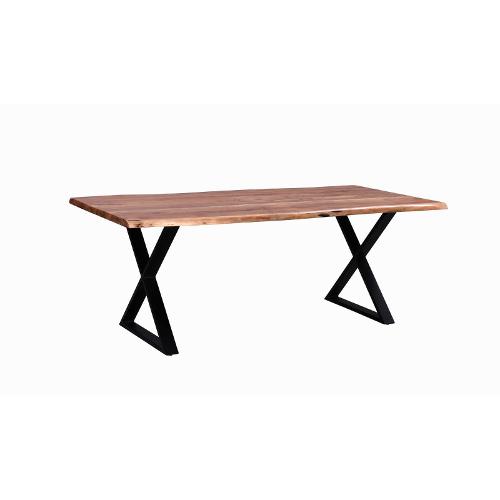 Table De Repas 29745no - Goa L Cross Marron - Lot De 1