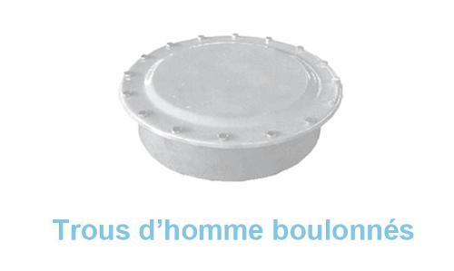 Trous d'hommes boulonnés