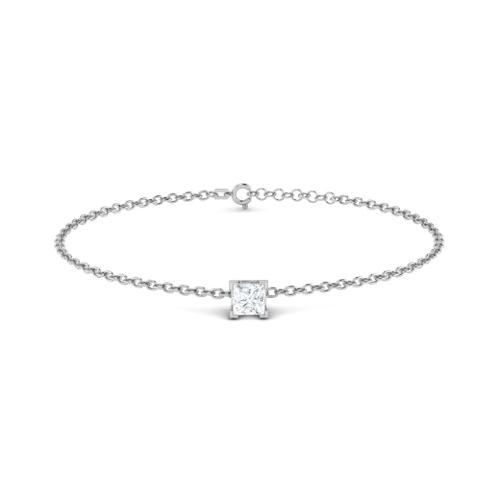 Bracelet Solitaire Taille Princesse Élégance Royale