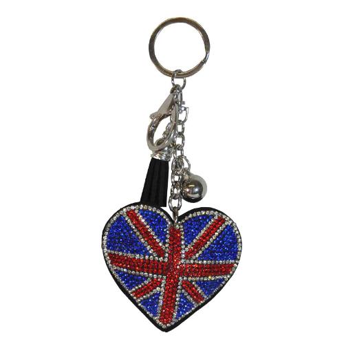 Porte Cle Coeur Strass Gb