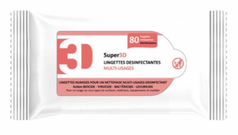 80 Lingettes Désinfectantes Virucides