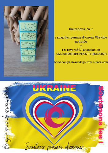 Snap bar en soutien à l'Ukraine senteur pomme d'amour