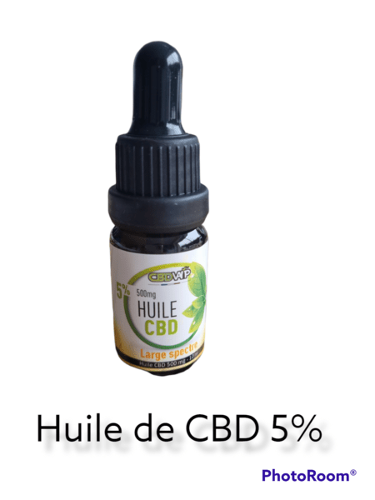 Huile de CBD 5% Broad Spectrum 0 % THC