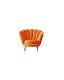 Fauteuil en forme de coquillage orange (126 EVENTS - VENTE OU LOCATION DE MOBILIER)