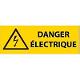 Panneau danger electrique 200 x 80 mm (NORMEQUIP)