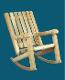 Rocking-chair en bois - réf B5AKD (CÈDRE & RONDINS)