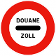 Panneau B4 Poste De Douane (FRANCE COLLECTIVITES)