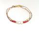 Bracelet double Lurex et Rubis (CLARY SCOTT PARIS)