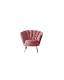 Fauteuil dossier arrondi rose poudré (126 EVENTS - VENTE OU LOCATION DE MOBILIER)