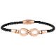 Bracelet cuir infini en acier rosé personnalisé - 2476 (FRANCKS SAS - BIJOULIA)