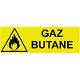 Panneau danger gaz butane 200 x 80 mm (NORMEQUIP)