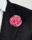 Broche-fleur rose bonbon (ZED BY)